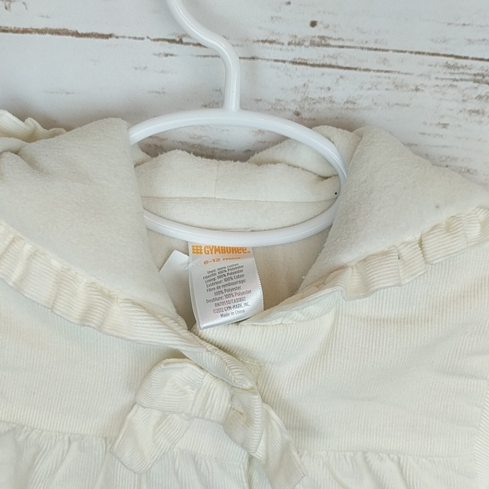 Gymboree White Coat with Ruffles and Bows - Picture 3 of 6